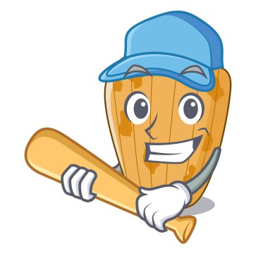 İskambil beyzbol çerezleri formu madeleine karikatür vektör çizim