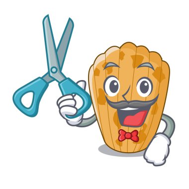 Form madeleine karikatür vektör çizim çerezleri berber