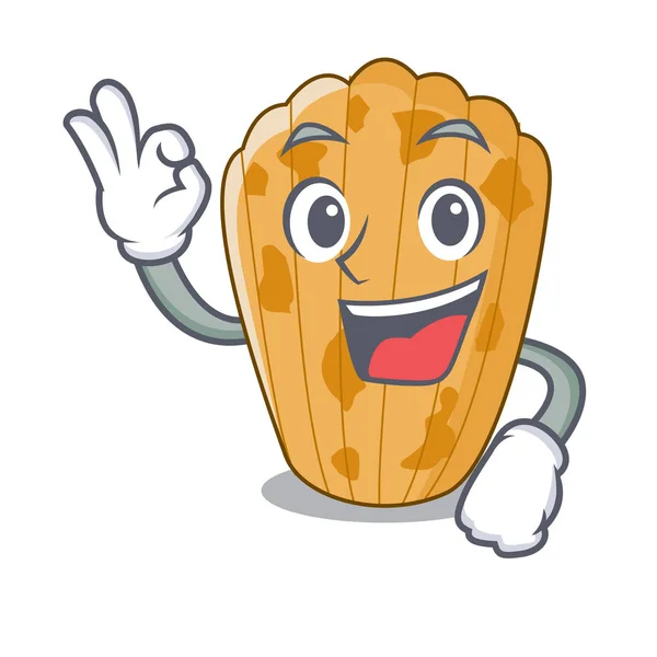 Pastel Madeleine Francés Aislado Mascota Vector Ilustración — Vector de stock