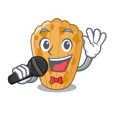 Şarkı kek madeleine karakter bir ev yapımı geleneksel vektör çizim