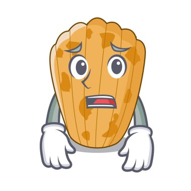 Yazık ki pasta madeleine karakter bir ev yapımı geleneksel vektör çizim