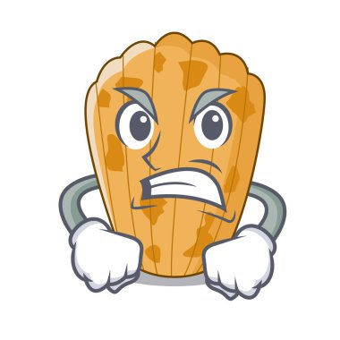 Kızgın kek madeleine karakter bir ev yapımı geleneksel vektör çizim