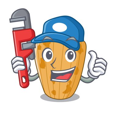 Tesisatçı kek madeleine şekil ev yapımı çizgi film vektör çizim