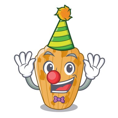 Palyaço kek madeleine şekil ev yapımı çizgi film vektör çizim