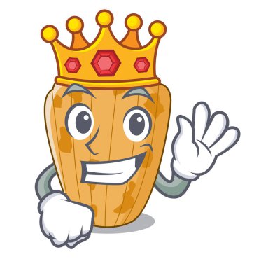 Kral kek madeleine şekil ev yapımı çizgi film vektör çizim