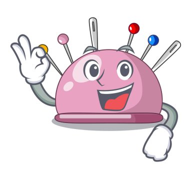 Bir karakter iğneler simge vektör çizim ile iyi iğnelik