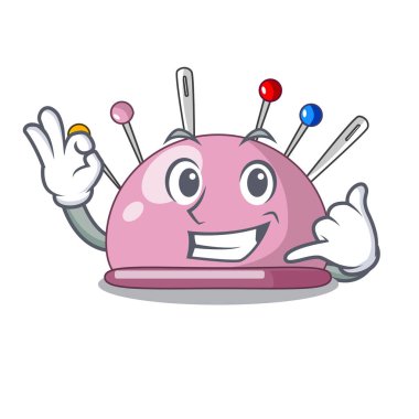 Beni delik deşik bir karikatür iğne dikiş vektör çizim için ara