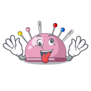 Deli iğnelik bir karikatür dikiş vektör çizim için sabitler