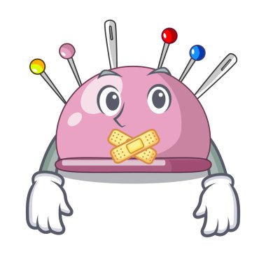 Sessiz iğnelik bir karikatür dikiş vektör çizim için sabitler