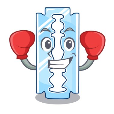 Boks jilet bir maskot vektör illüstrasyon izole