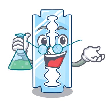 Profesör jilet üzerinde bir şekil karikatür vektör çizim