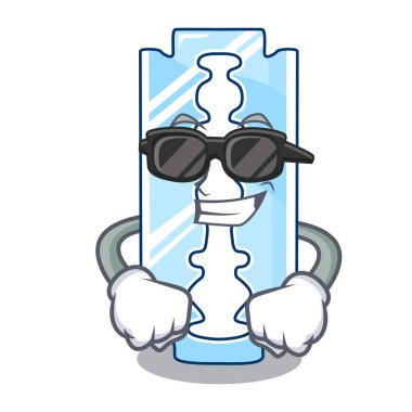 Üzerinde bir şekil karikatür vektör çizim serin jilet süper