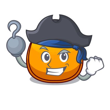 Maskot vektör illüstrasyon izole korsan kadın hobo çanta