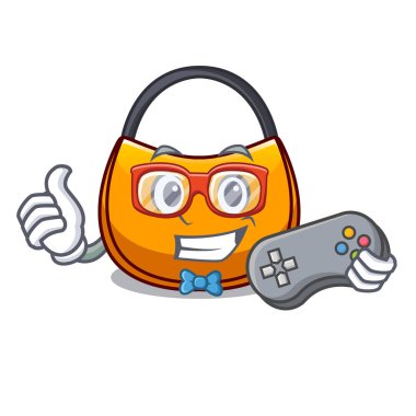 Oyun hobo çanta anahat resim karikatür vektör çizim üzerinde