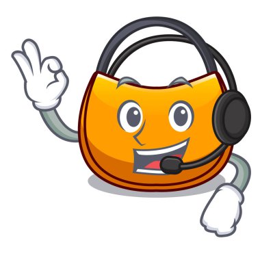 Kulaklık hobo çanta şekli ile bir çizgi film vektör çizim