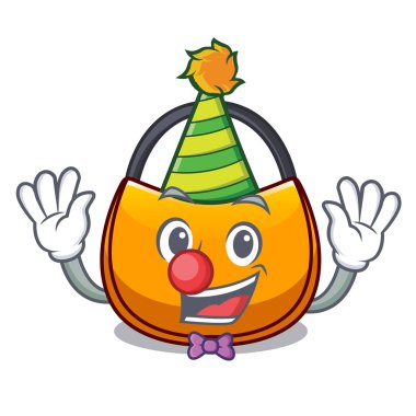 Palyaço hobo çanta şekline bir karikatür vektör çizim