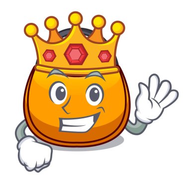 Kral hobo çanta şekli bir çizgi film vektör çizim üzerinde