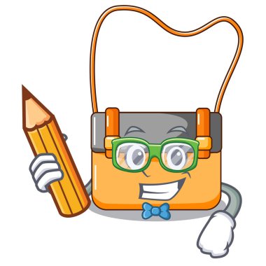 Öğrenci çanta haberci işadamı deri karakter vektör çizim