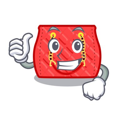 Küçük omuz karikatür vektör çizim tarafından kapitone çanta yaşasın