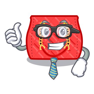 İşadamı küçük omuz karikatür vektör çizim tarafından kapitone çanta