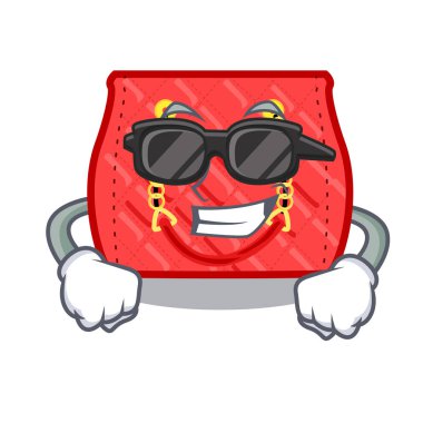 Süper coolsmall omuz karikatür vektör çizim tarafından kapitone çanta