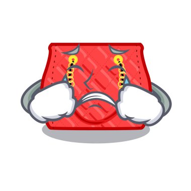 Ağlama çantası kapitone şekil karakter fuuny vektör çizim tarafından