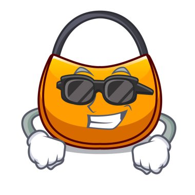 Süper coolbeautifully hobo çanta üzerinde karakter komik vektör çizim