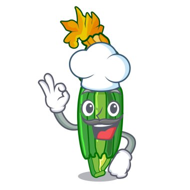 Şef kabak şeklinde bir çizgi film vektör çizim çiçek