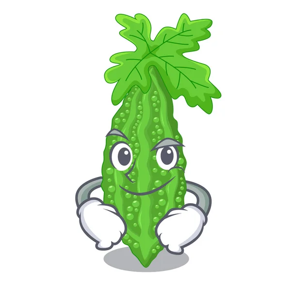 Smirking Amer Melon Gourde Sur Forme Dessin Animé Vecteur Llustration — Image vectorielle