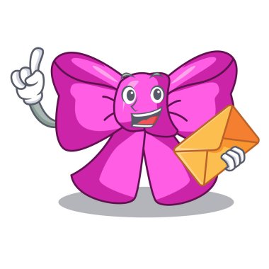 Zarf papyon ile şekil karikatür vektör çizim içinde