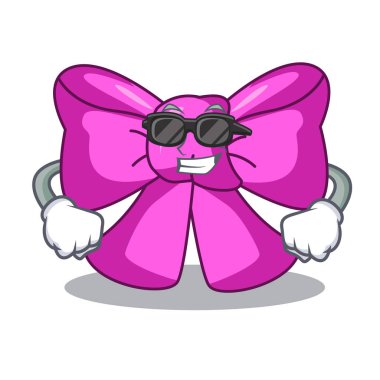 Süper coolbow kravat da bir şekli çizgi film vektör çizim