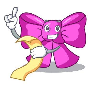 Menü papyon ile karakter tasarım trendy vektör çizim içinde