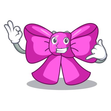 Bana hediye papyon izole karikatür vektör çizim üzerinde de