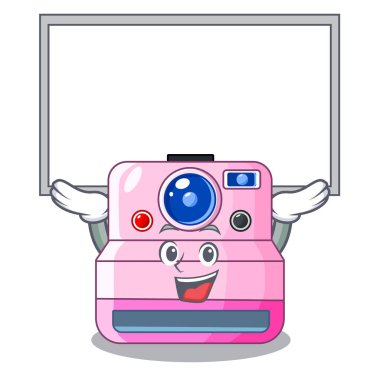 Yönetim Kurulu şirin retro anlık fotoğraf makinesi kadar çizgi film vektör esnaf üzerinde