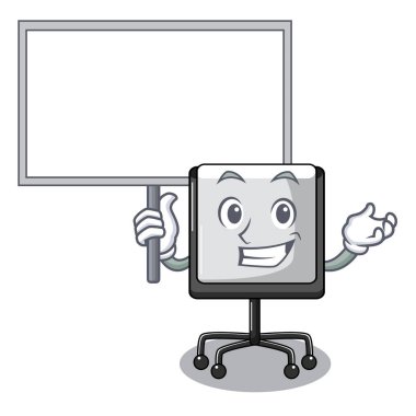 Carttoon vektör çizim üzerinde kurulu prestation kurulu grafik boş getirmek