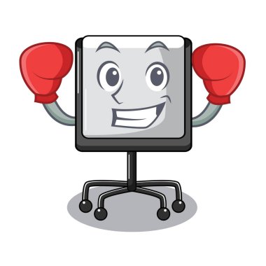 Boks prestation kurulu grafik carttoon vektör çizim üzerinde boş