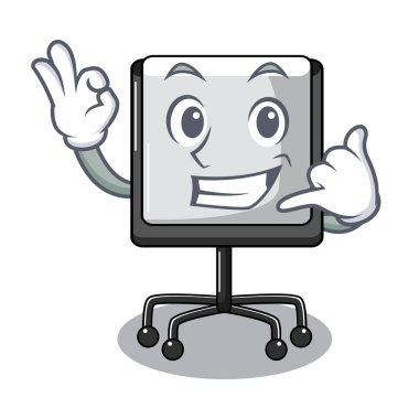 Bana sunu kurulu göl kenarında bir maskot vetor resimde de