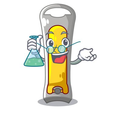 Profesör tırnak isoslated maskotu maskot illüstrasyon üzerinde kesici