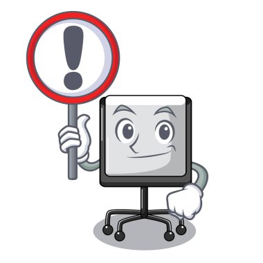 Carttoon vektör çizim üzerinde boş işareti prestation kurulu grafikle