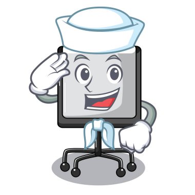 Denizci prestation kurulu grafik carttoon vektör çizim üzerinde boş