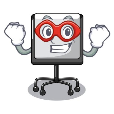 Süper kahraman tanıtım kurulu karakter tablo boş vektör çizim