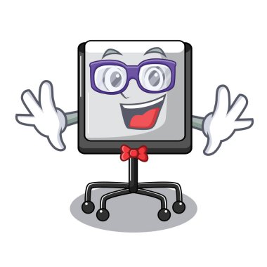 Geek tanıtım kurulu karakter tablo boş vektör çizim