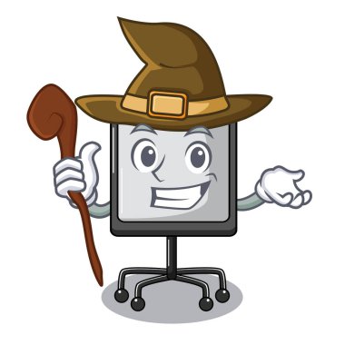 Cadı tanıtım kurulu karikatür kat vektör çizim