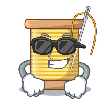 biriktirme karakter vektör çizim iş parçacığında ile süper coolbobbins