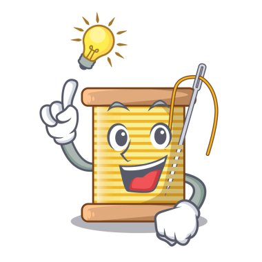 Bir fikir iş parçacığı biriktirme şekli çizgi film vektör resimde var