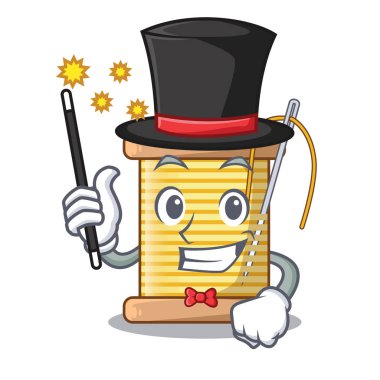 Sihirbaz iş parçacığı biriktiricide şekli çizgi film vektör çizim