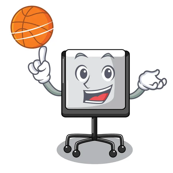 Avec Tableau Service Basket Ball Vierge Sur Illustration Vectorielle Carttoon — Image vectorielle