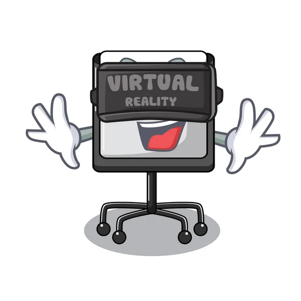 Dibujos Animados Del Tablero Presentación Realidad Virtual Ilustración Del Vector — Vector de stock