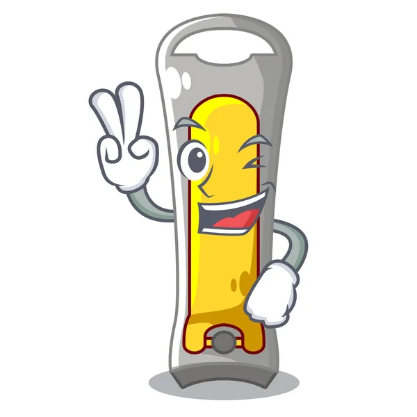 Cortador Unhas Dois Dedos Isoslated Mascote Mascote Ilustração —  Vetores de Stock