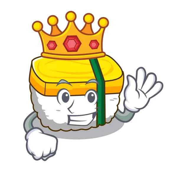 Bir yumurta karakter vektör çizim kullanarak Kral tamago suşi